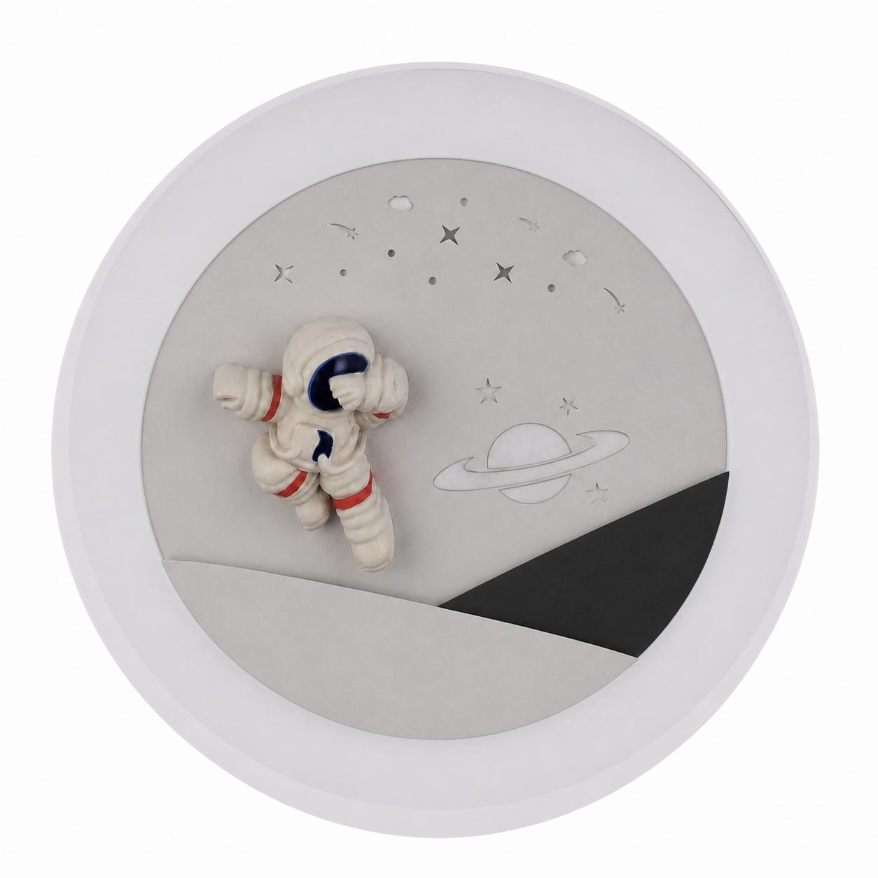 Lumasal Plafón paseo espacial para habitación infantil — Luces apagadas, Fondo blanco