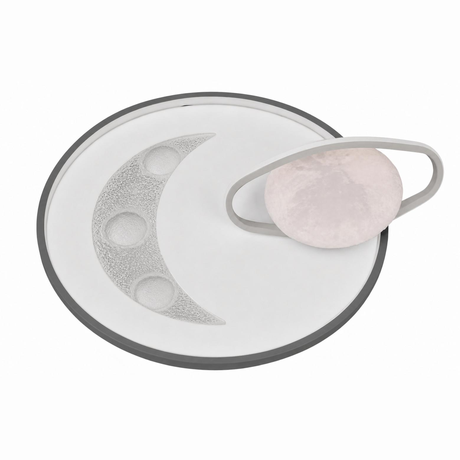 Lumasal Plafón Luna para Habitación Infantil — Luces apagadas, Fondo blanco