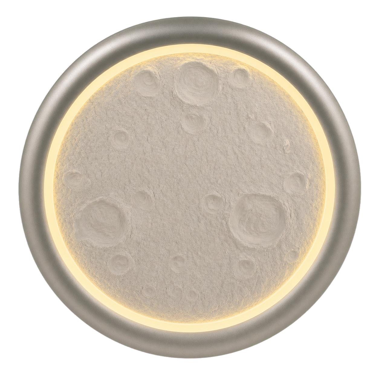 Lumasal Plafón de luna llena para habitación infantil — Luces encendidas, Fondo blanco
