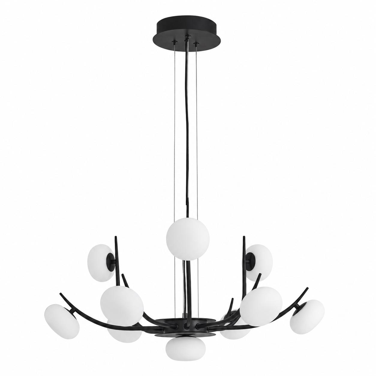Arbor مصباح LED معلق متفرع بعشرة أضواء — الإضاءة مطفأة, خلفية بيضاء