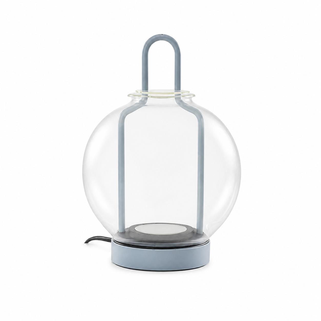 Lucent 18-cm-LED-Tischleuchte mit Klarglaskugel — Licht aus, Weißer Hintergrund