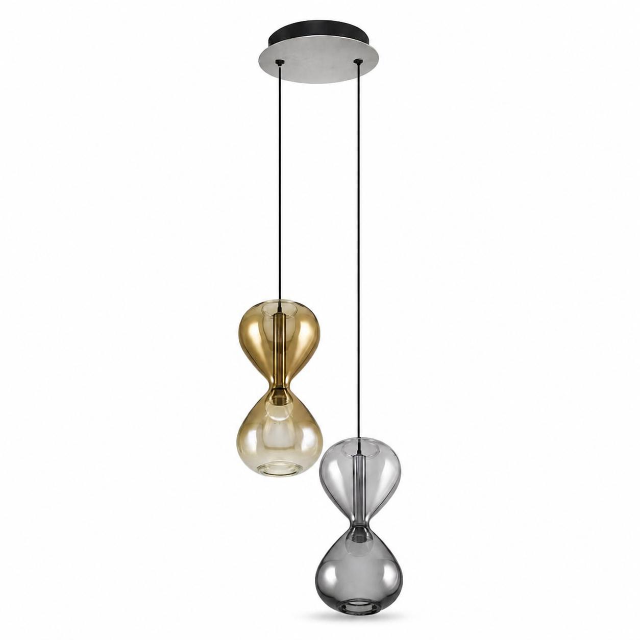 Sablier 2-Light LED Pendant Light — Lights off, White background