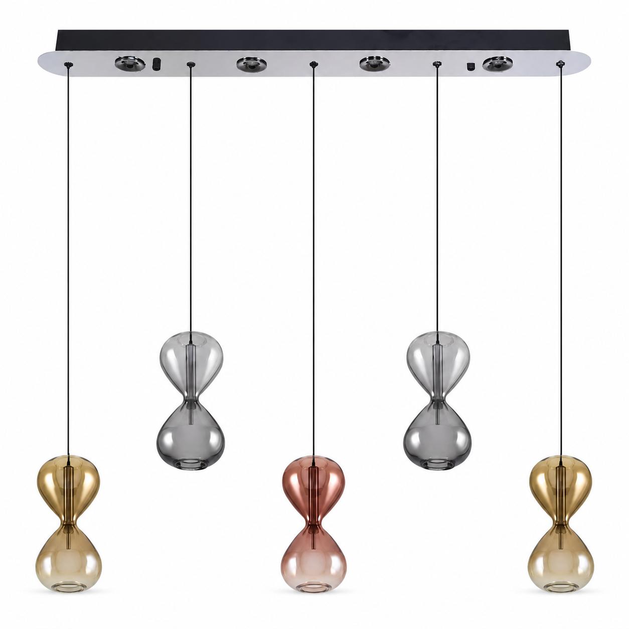 Sablier 5-Light LED Pendant Light — Lights off, White background