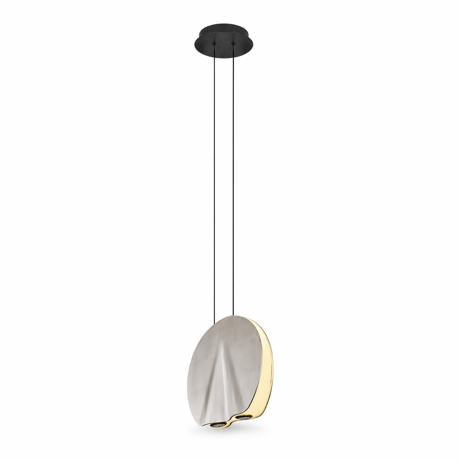 Oyster 29 cm Einflammige LED Pendelleuchte — Licht aus, Weißer Hintergrund