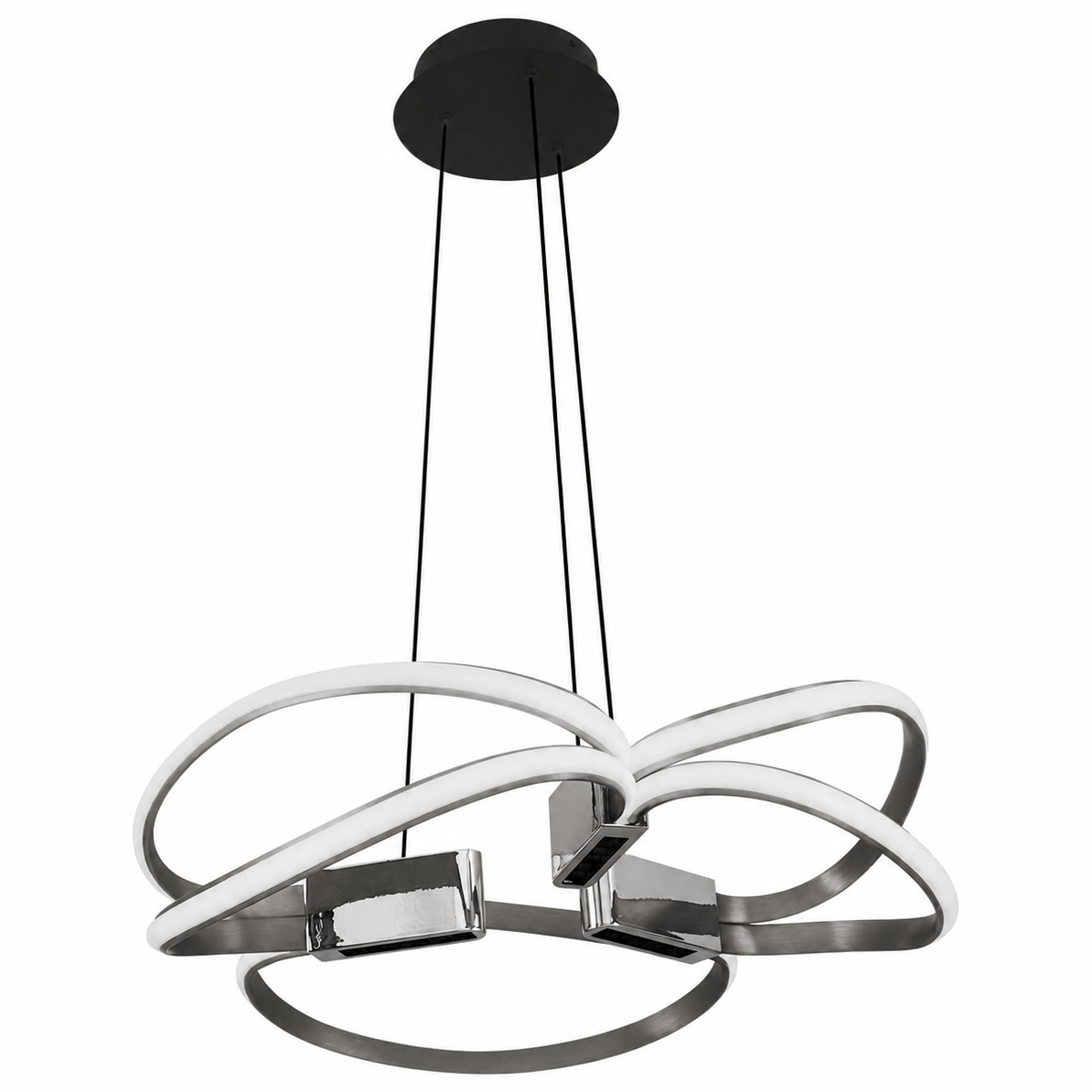 Nexor 60 × 150 cm LED Pendelleuchte — Licht aus, Weißer Hintergrund