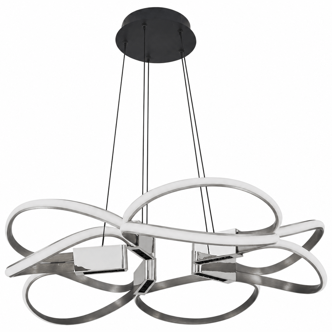 Nexor 85 × 150 cm LED Pendelleuchte — Licht aus, Weißer Hintergrund