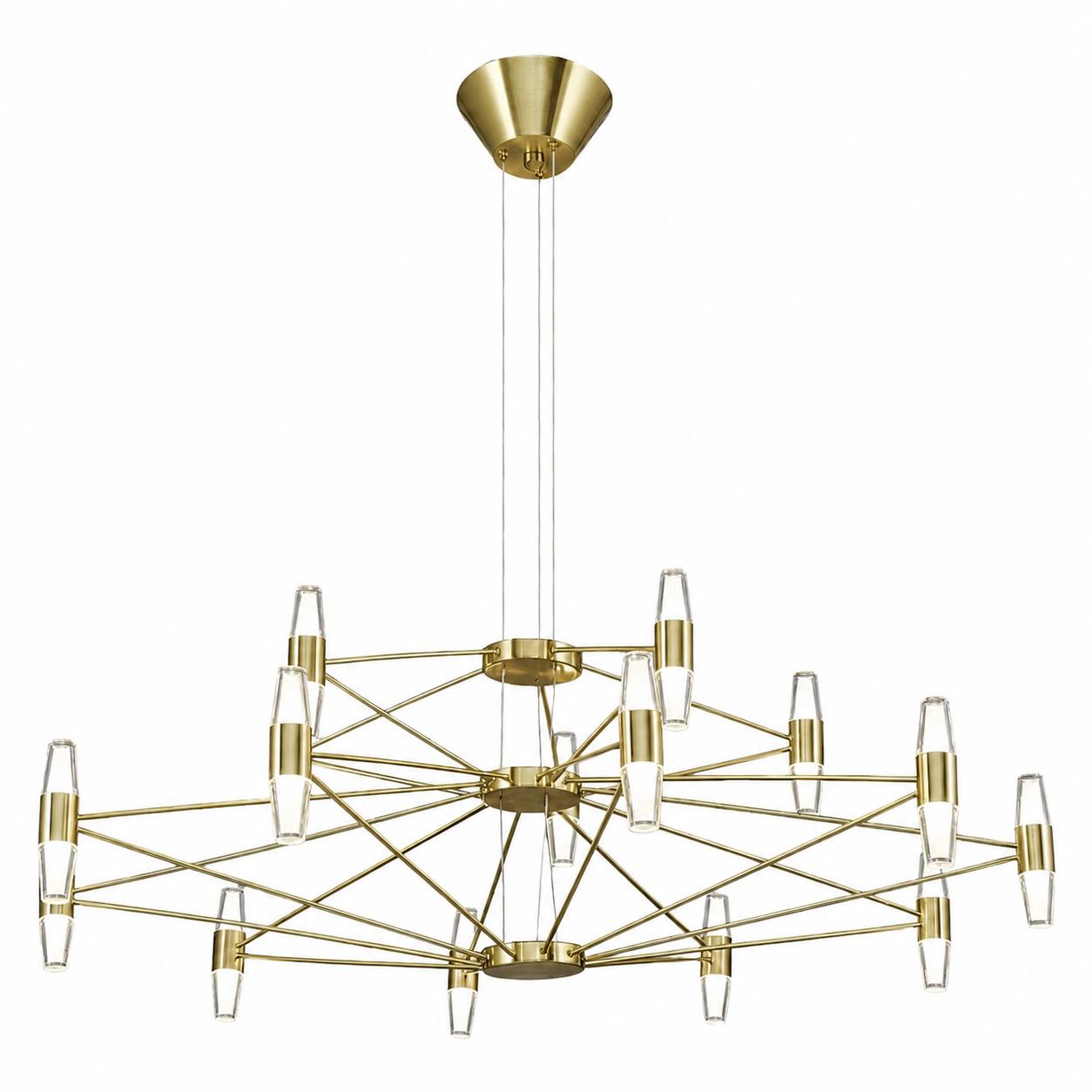 Vertex Lámpara colgante LED escalonada de 15 luces — Luces apagadas, Fondo blanco