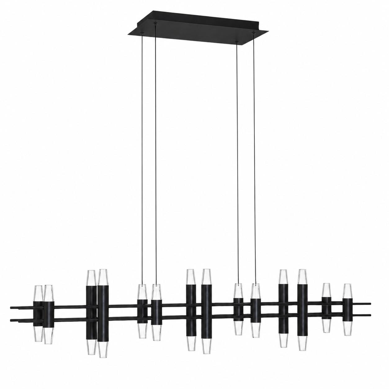 Vertex Lámpara colgante LED lineal de 14 luces — Luces apagadas, Fondo blanco