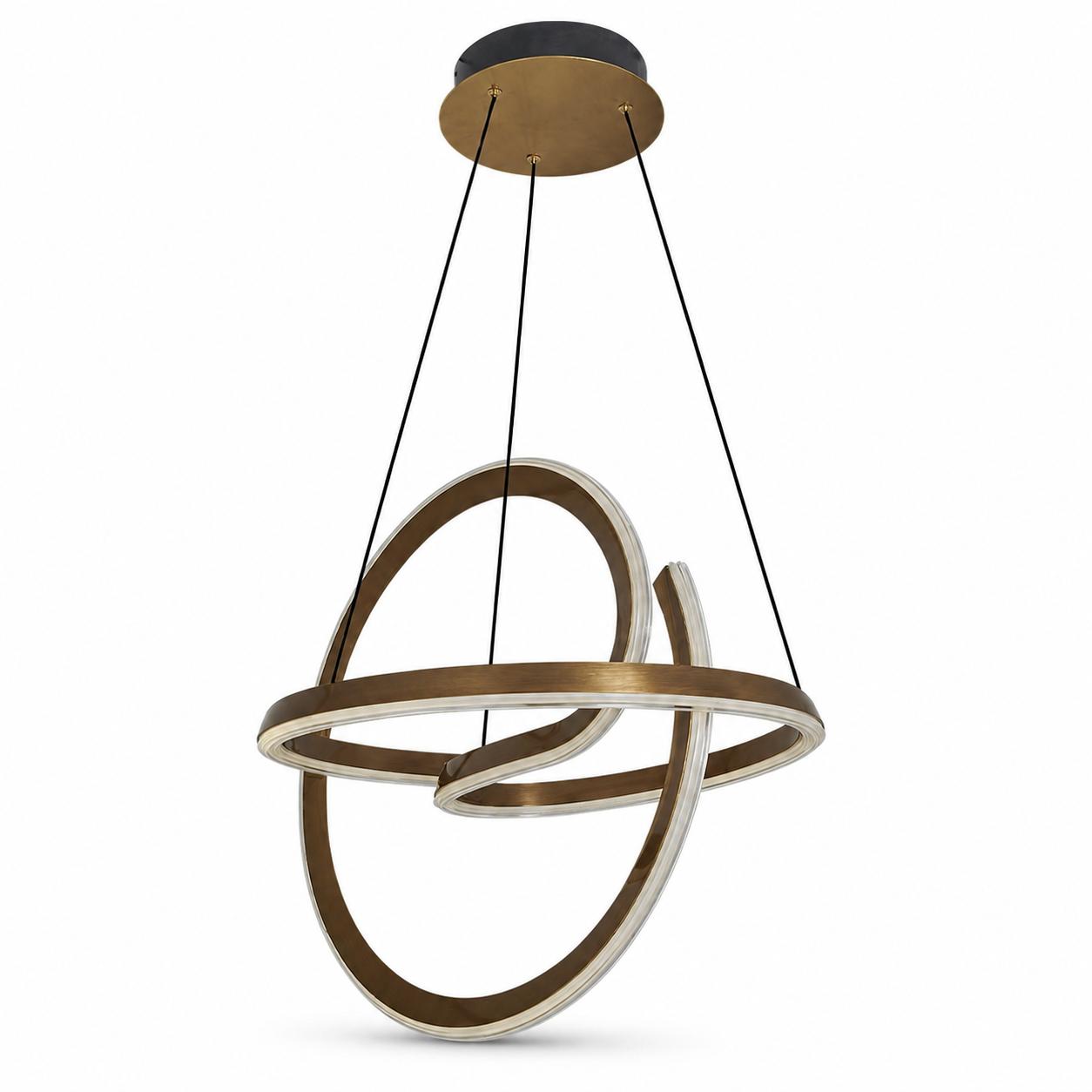 Quasar Breite LED-Ringpendelleuchte — Licht aus, Weißer Hintergrund