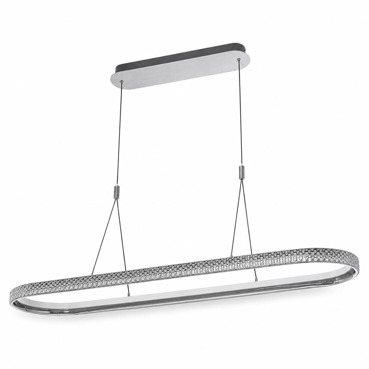 Cipel Linear Prismatic LED Pendant — Lights off, White background