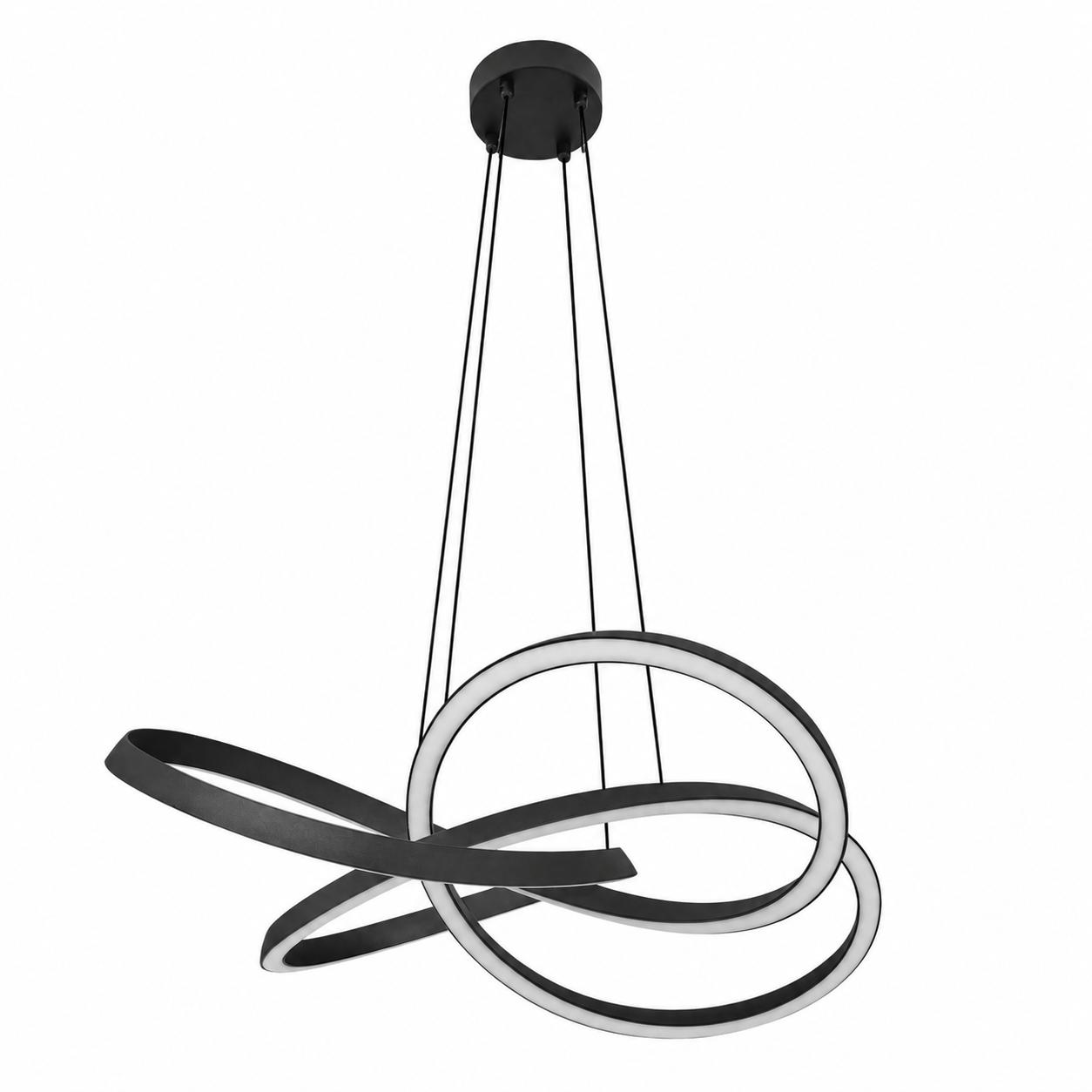 Quasar Interlocking Ring LED Pendant — Lights off, White background