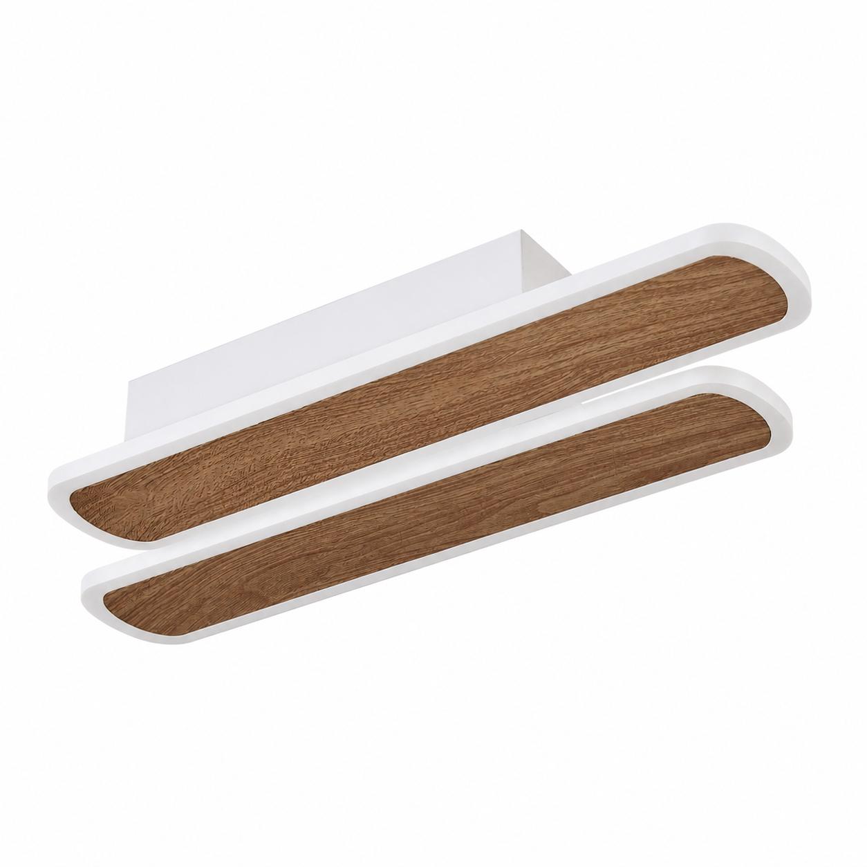 Lignor Plafón LED compacto de doble banda — Luces apagadas, Fondo blanco