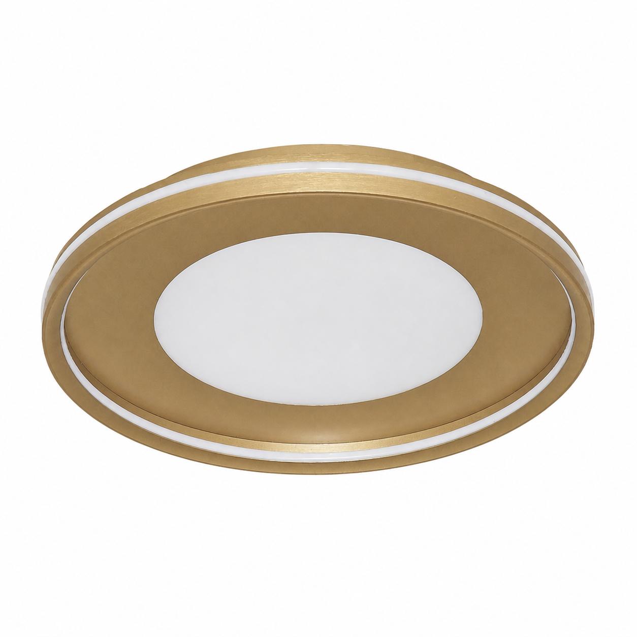 Madras Plafonnier LED rond à structure superposée — Éclairage éteint, Fond blanc