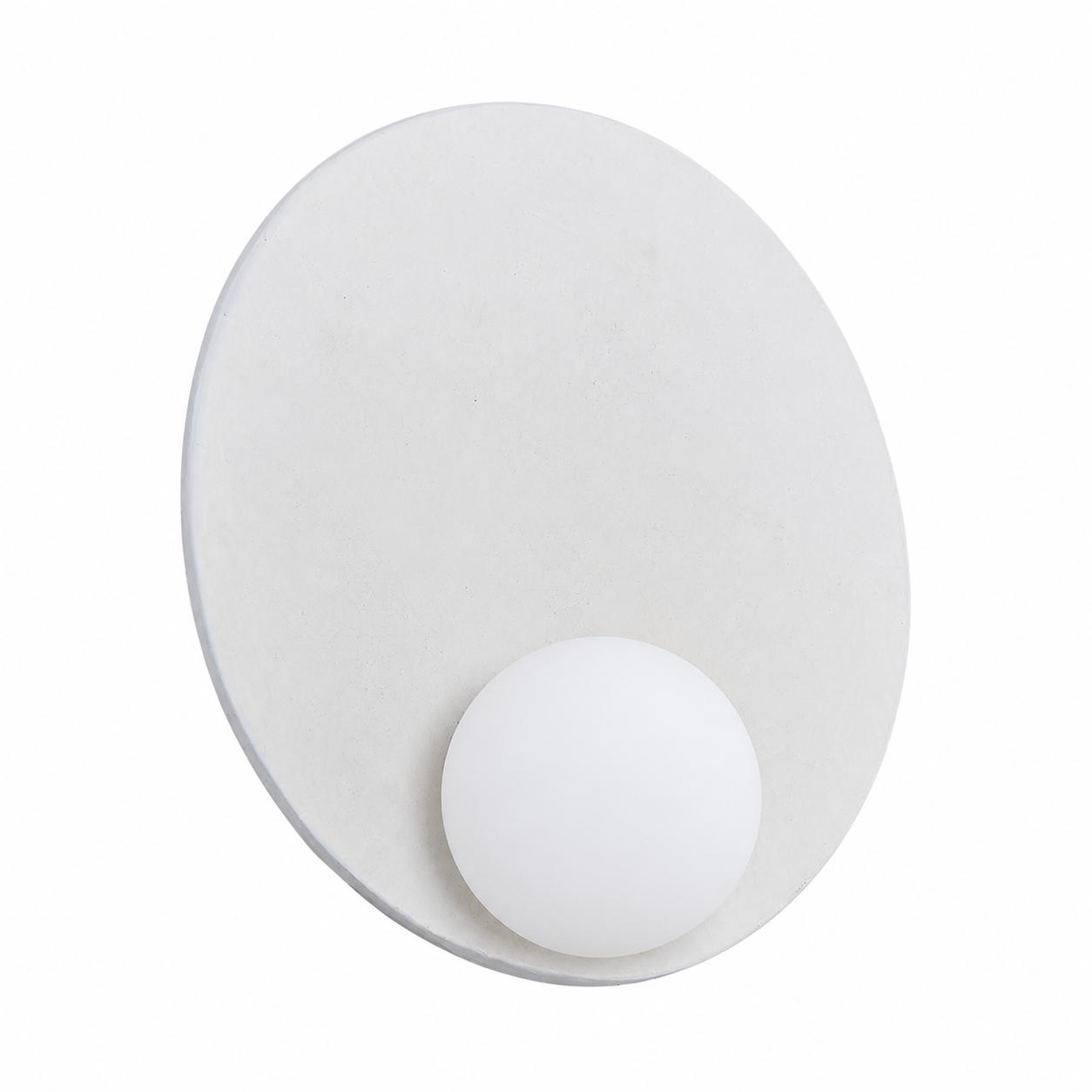 Lunet G9 Wall Light with Oval Disc — Lights off, White background